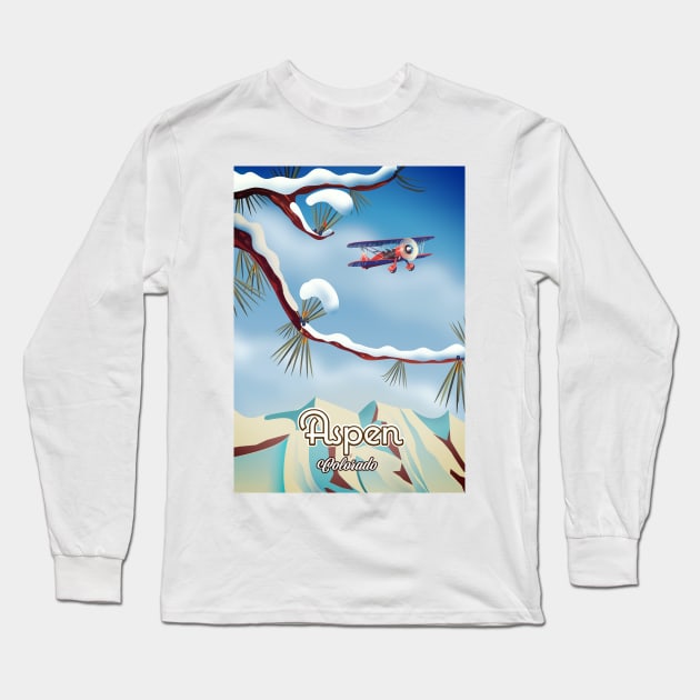 Aspen Colorado Long Sleeve T-Shirt by nickemporium1